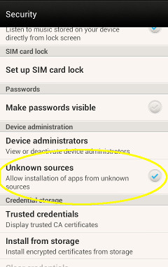 android enable unknown sources